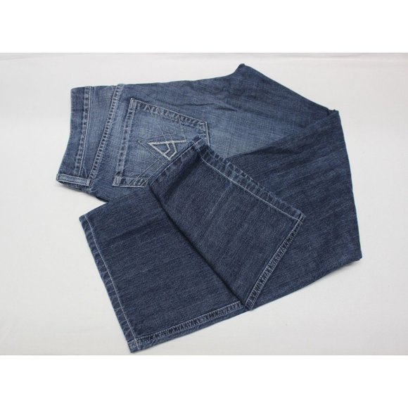 7 For All Mankind men's A-Pocket wide straight leg button‎ fly jeans 33 x 28 - Picture 3 of 13